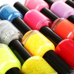 Colorful nail polishes, close-up